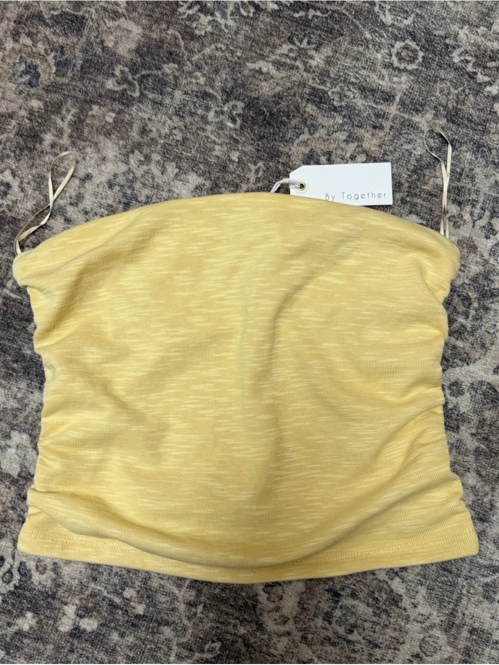 By Together Yellow Strapless Top | Sz L NWT!
